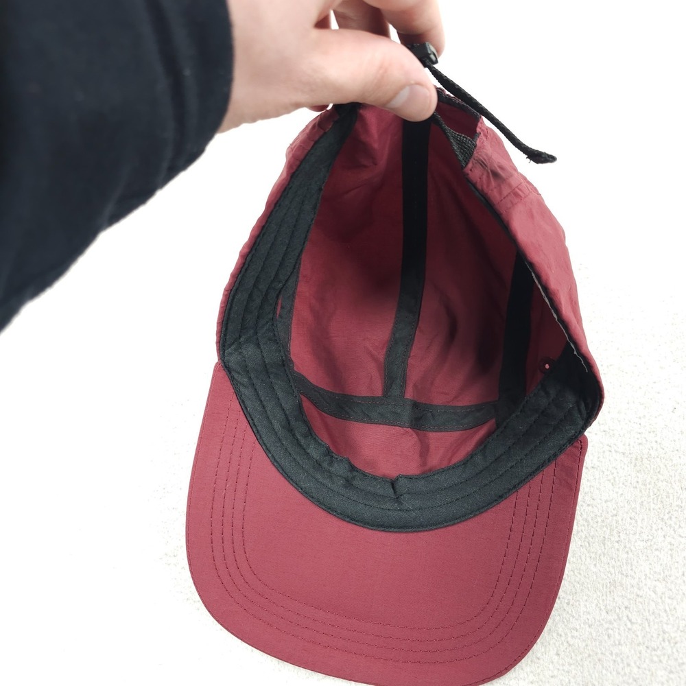 Topo Designs 5 Panel Running Hat Unisex Red Strap Back Lightweight Vented - Picture 7 of 9